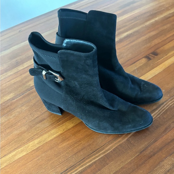 Stuart Weitzman Short Suede Cowboy Boots - Picture 2 of 11